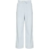 tekla pantalon de pyjama rayé à lien de resserrage - blanc
