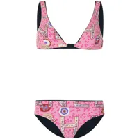 chanel pre-owned bikini à logo imprimé - rose