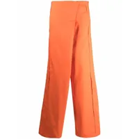 sunnei pantalon ample à taille haute - orange