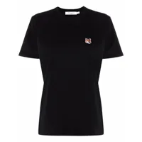 maison kitsuné t-shirt à patch logo - noir