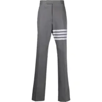 thom browne pantalon de costume à détails 4 bandes signature - gris