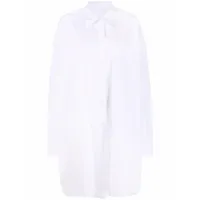 maison margiela robe-chemise en popeline - blanc