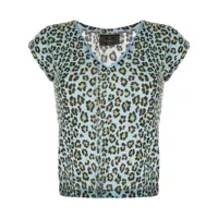 fendi pre-owned t-shirt à imprimé léopard - multicolore