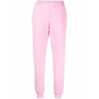 moschino pantalon de jogging à perles - rose