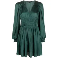 maje robe courte en satin à taille empire - vert