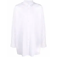 maison margiela chemise boutonnée à coupe longue - blanc
