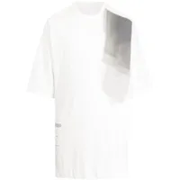 julius t-shirt slit à coupe longue - blanc