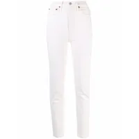 re/done jean comfort stretch à coupe crop - blanc