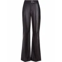 alice + olivia pantalon ample dylan à taille haute - noir