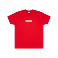 supreme t-shirt à logo imprimé - rouge