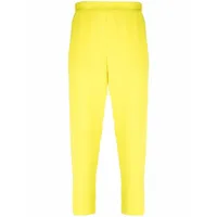 p.a.r.o.s.h. pantalon court à taille haute - jaune