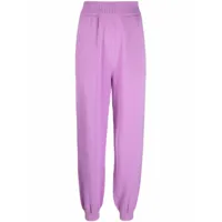 msgm pantalon de jogging en maille - violet