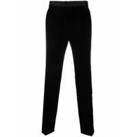 karl lagerfeld pantalon de costume nite à rayures latérales - noir
