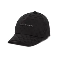 emporio armani casquette à logo imprimé - noir