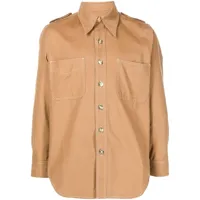 wales bonner chemise isaac à poches multiples - marron