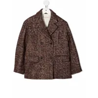 bonpoint manteau à boutonnière croisée - marron