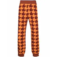 marni pantalon de jogging à chevrons - orange