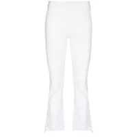 mother jean the insider crop step fray - blanc