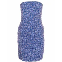 christian dior pre-owned robe à fleurs (années 2010) - bleu