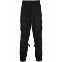 valentino garavani pantalon de jogging à poches cargo - noir