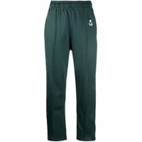 marant étoile pantalon de jogging dobbs à logo brodé - vert