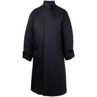 yohji yamamoto manteau à fermeture dissimulée - noir