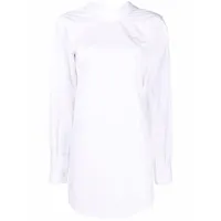 viktor & rolf robe-chemise back-to-front - blanc