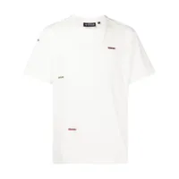 mostly heard rarely seen t-shirt en coton à patch code-barres - blanc