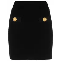 balmain minijupe à boutons décoratifs - noir