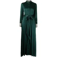 baruni robe longue à taille ceinturée - vert