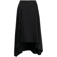 shanshan ruan jupe plissée à design asymétrique - noir