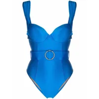 noire swimwear maillot de bain ceinturé - bleu