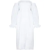 sleeper robe mi-longue atlanta en lin - blanc