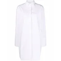 off-white chemise à coupe mi-longue - blanc
