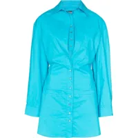 jacquemus robe-chemise baunhilha superposée - bleu