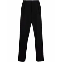 the row pantalon de tailleur droit plissé - noir