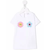 chiara ferragni kids t-shirt à fleurs - blanc