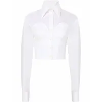dolce & gabbana chemise à détail de corset - blanc