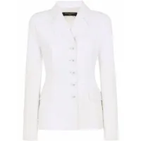 dolce & gabbana blazer à design patchwork - blanc