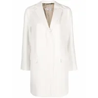 alberto biani manteau boutonné en laine - blanc