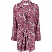 zadig&voltaire robe-chemise rozo courte - rose