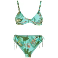 lygia & nanny bikini marcela à imprimé tropical - vert