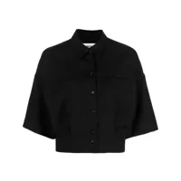 ambush chemise en coton à coupe crop - noir