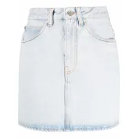 off-white minijupe en jean à logo imprimé - bleu