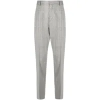 marant pantalon de costume en coton à carreaux - gris