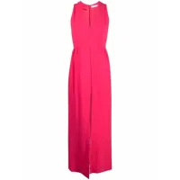 christian dior pre-owned robe longue à design superposé (années 2000) - rose
