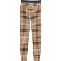 burberry legging à motif vintage check - marron