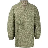 maharishi veste matelassée à design réversible - vert
