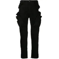 julius pantalon à design multi-poches - noir