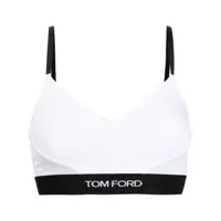 tom ford soutien-gorge à logo brodé - blanc